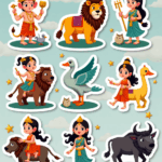 Indian Gods - Religious - Stickers Sheet v18